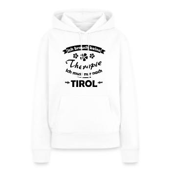 Heimweh nach Tirol - Frauen Premium Bio Hoodie - Weiß - Vorne - Julia (174cm)