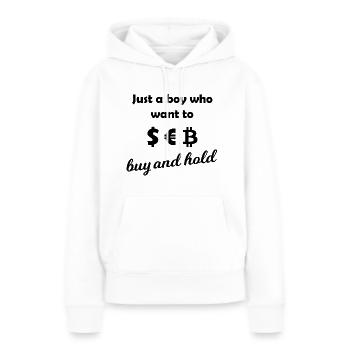 Enfin millionnaire - Sweat à capuche Premium bio Femme - blanc - Devant - Julia (174cm)
