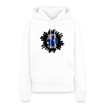 Brisbane Skyline Australia Flag Souvenir de voyage - Sweat à capuche Premium bio Femme - blanc - Devant - Julia (174cm)
