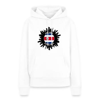 San Jose Skyline Costa Rica Flagge Reise-Souvenir - Frauen Premium Bio Hoodie - Weiß - Vorne - Julia (174cm)