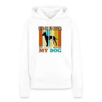 Cirneco Dell Ätna Hundeliebe Silhouette Retro Sonnenuntergang - Frauen Premium Bio Hoodie - Weiß - Vorne - Julia (174cm)