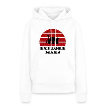 Die Weltraum Mission zum Mars - Frauen Premium Bio Hoodie - Weiß - Vorne - Julia (174cm)