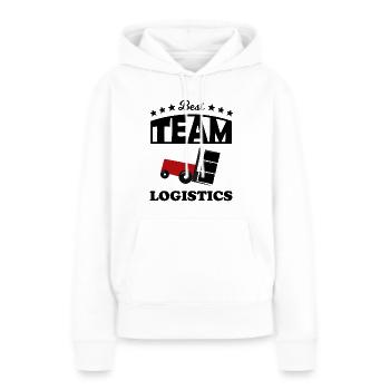 Das beste Transport Team - Frauen Premium Bio Hoodie - Weiß - Vorne - Julia (174cm)