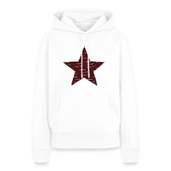 Stern und Sozialismus - Frauen Premium Bio Hoodie - Weiß - Vorne - Julia (174cm)