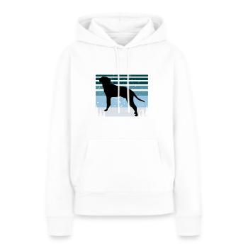 Braque Saint Germain Dog Silhouette Retro Coucher de soleil - Sweat à capuche Premium bio Femme - blanc - Devant - Julia (174cm)
