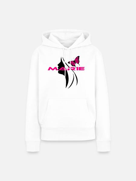 Marie - Frauen Premium Bio Hoodie - Weiß