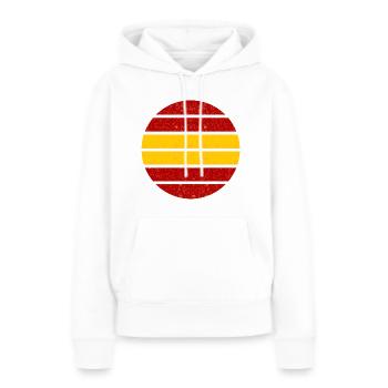 Les Espagnols - Sweat à capuche Premium bio Femme - blanc - Devant - Julia (174cm)