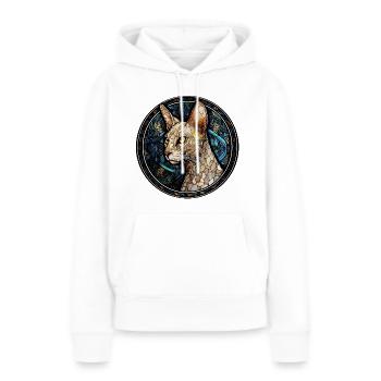 Peterbald Katzenrasse Aquarellglas - Frauen Premium Bio Hoodie - Weiß - Vorne - Julia (174cm)