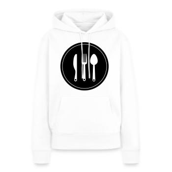 Fork cutlery - Women’s Premium Organic Hoodie - white - Front - Julia (174cm)