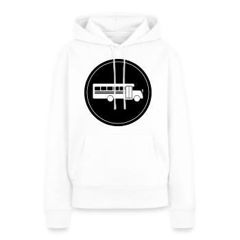 Schule Schulbus - Frauen Premium Bio Hoodie - Weiß - Vorne - Julia (174cm)
