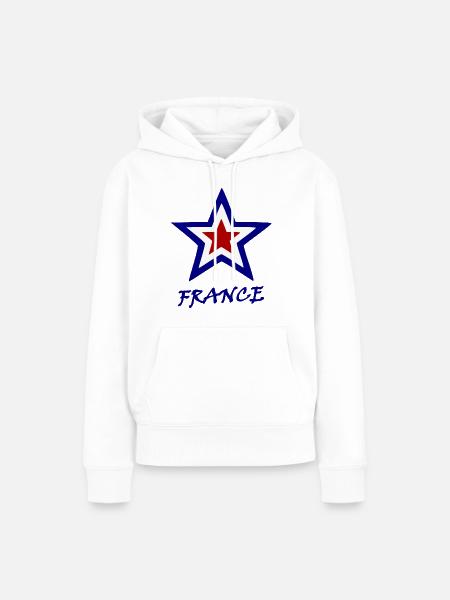 Heimweh nach Frankreich - Frauen Premium Bio Hoodie - Weiß