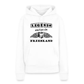 Ceux de Frise - Sweat à capuche Premium bio Femme - blanc - Devant - Julia (174cm)