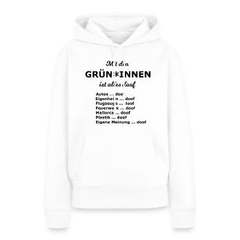 Die nächsten Wahlen kommen - Frauen Premium Bio Hoodie - Weiß - Vorne - Julia (174cm)