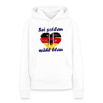 Der Deutschland Wahlkampf - Frauen Premium Bio Hoodie - Weiß - Vorne - Julia (174cm)