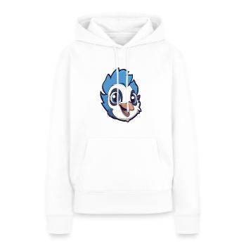 Blue Jay Cartoon Kawaii Aquarelle Illustration - Sweat à capuche Premium bio Femme - blanc - Devant - Julia (174cm)
