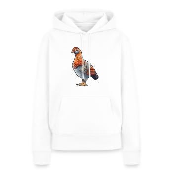 Auerhahn-Karikatur-Kawaii-Aquarell-Illustration - Frauen Premium Bio Hoodie - Weiß - Vorne - Julia (174cm)