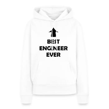 Le meilleur ingénieur - Sweat à capuche Premium bio Femme - blanc - Devant - Julia (174cm)