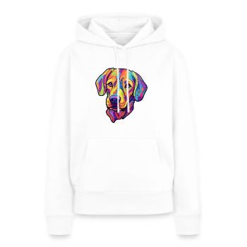 Braque Saint Germain race de chien Cartoon Kawaii Illu - Sweat à capuche Premium bio Femme - blanc - Devant - Julia (174cm)