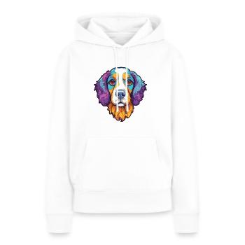 Cao De Castro Laboreiro Race De Chien Cartoon Kawaii I - Sweat à capuche Premium bio Femme - blanc - Devant - Julia (174cm)