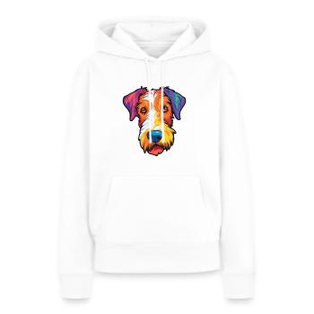 Draht Foxterrier Hunderasse Cartoon Kawaii Illustra - Frauen Premium Bio Hoodie - Weiß - Vorne - Julia (174cm)