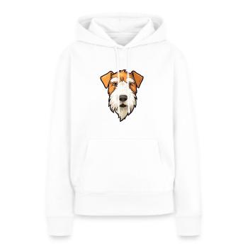 Draht Foxterrier Hunderasse Cartoon Kawaii Illustra - Frauen Premium Bio Hoodie - Weiß - Vorne - Julia (174cm)