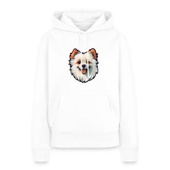 Spitz chien race Cartoon Kawaii Illustration - Sweat à capuche Premium bio Femme - blanc - Devant - Julia (174cm)