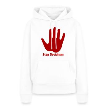 Das Ende des Sozialismus - Frauen Premium Bio Hoodie - Weiß - Vorne - Julia (174cm)