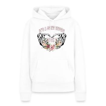Infirmière orthopédique - Infirmière orthopédique - Infirmière en salle d’opération - Sweat à capuche Premium bio Femme - blanc - Devant - Julia (174cm)