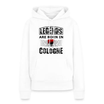 Les supporters de Cologne - Sweat à capuche Premium bio Femme - blanc - Devant - Julia (174cm)