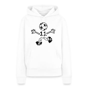 Le chiffre onze - Sweat à capuche Premium bio Femme - blanc - Devant - Julia (174cm)