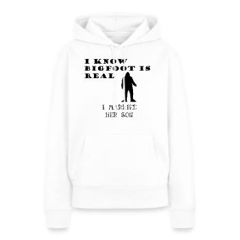 Bigfoot is Real - Women’s Premium Organic Hoodie - white - Front - Julia (174cm)
