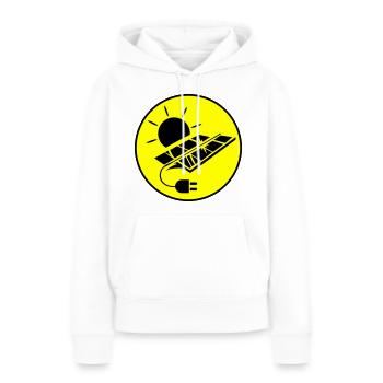 Photovoltaik Anlage Symbol Solar Energie - Frauen Premium Bio Hoodie - Weiß - Vorne - Julia (174cm)