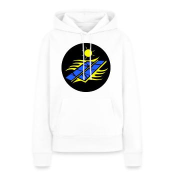 Photovoltaik Solar Energie - Frauen Premium Bio Hoodie - Weiß - Vorne - Julia (174cm)