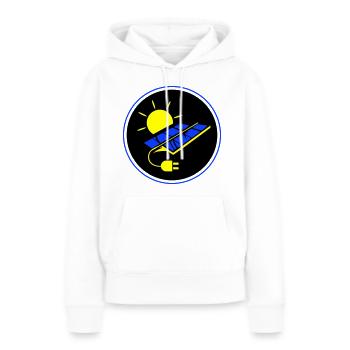 Photovoltaik Anlage Symbol Solar Energie - Frauen Premium Bio Hoodie - Weiß - Vorne - Julia (174cm)