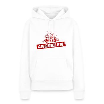 Grillades Barbecue Barbecue - Sweat à capuche Premium bio Femme - blanc - Devant - Julia (174cm)