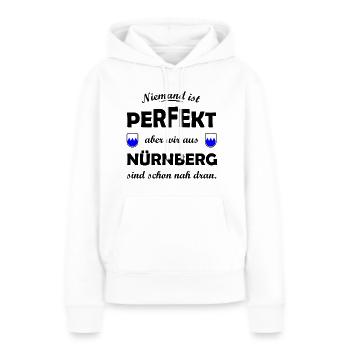Les Nuremberg en Franconie - Sweat à capuche Premium bio Femme - blanc - Devant - Julia (174cm)