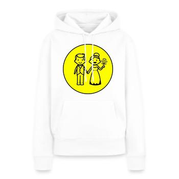 Brautpaar Ehepaar Symbol - Frauen Premium Bio Hoodie - Weiß - Vorne - Julia (174cm)