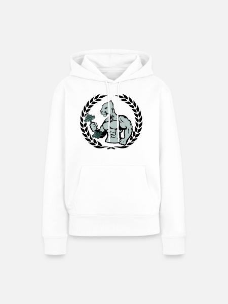 bodybuilder jaguar - Frauen Premium Bio Hoodie - Weiß