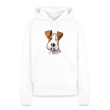 Draht Foxterrier Hunderasse Aquarell Karikatur Kawa - Frauen Premium Bio Hoodie - Weiß - Vorne - Julia (174cm)