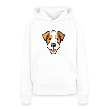 Draht Foxterrier Hunderasse Aquarell Karikatur Kawa - Frauen Premium Bio Hoodie - Weiß - Vorne - Julia (174cm)