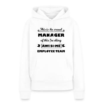 Le meilleur patron - Sweat à capuche Premium bio Femme - blanc - Devant - Julia (174cm)