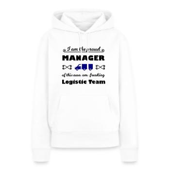 Le meilleur patron de la logistique - Sweat à capuche Premium bio Femme - blanc - Devant - Julia (174cm)
