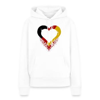 Le mal du pays en Allemagne - Sweat à capuche Premium bio Femme - blanc - Devant - Julia (174cm)