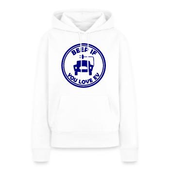 Voitures électriques - Sweat à capuche Premium bio Femme - blanc - Devant - Julia (174cm)
