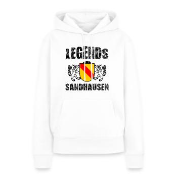Die Sandhausener Mythen - Frauen Premium Bio Hoodie - Weiß - Vorne - Julia (174cm)