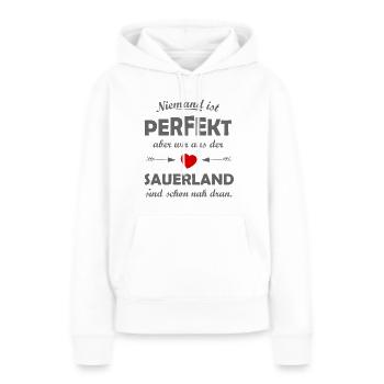 Le Sauerland en Allemagne - Sweat à capuche Premium bio Femme - blanc - Devant - Julia (174cm)