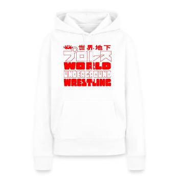 World Underground Wrestling - Sweat à capuche Premium bio Femme - blanc - Devant - Julia (174cm)