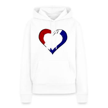 L’amour néerlandais - Sweat à capuche Premium bio Femme - blanc - Devant - Julia (174cm)