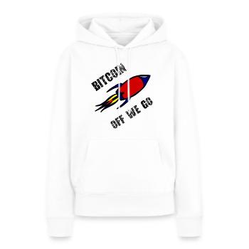 Le bitcoin s’effondre - Sweat à capuche Premium bio Femme - blanc - Devant - Julia (174cm)