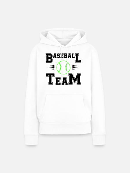 baseball team - Frauen Premium Bio Hoodie - Weiß